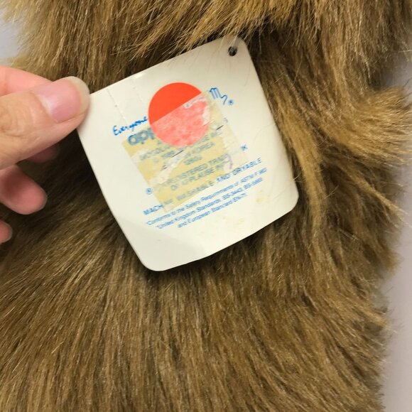 Vintage 1980s Applause Fuzzles Owl Brown Hairy Plush Stuffed Animal Soft Toy 14" - Picture 6 of 10